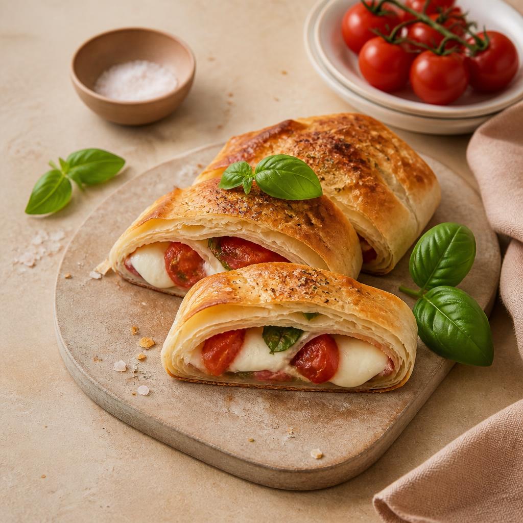 Strudel mit Tomatenfüllung im Blätterteig