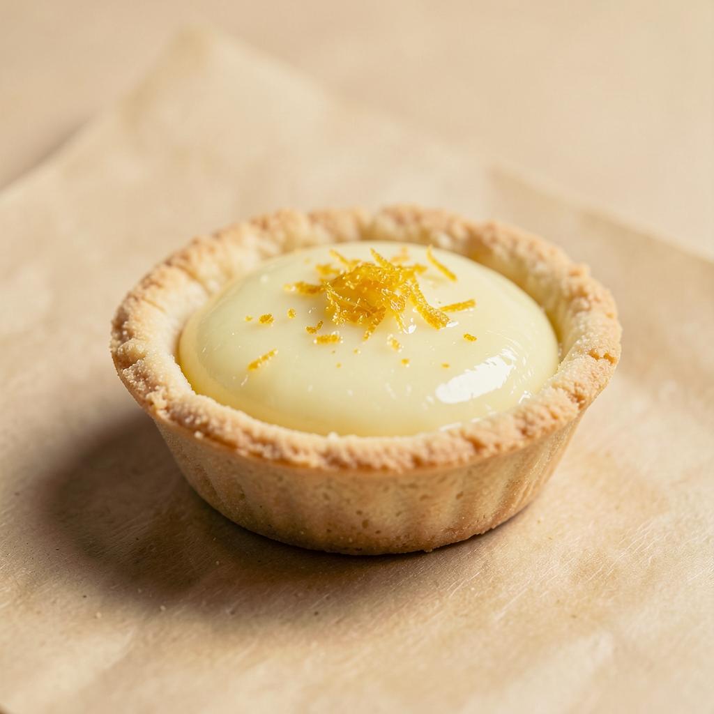 Yuzu Tartlette mit glänzender Yuzu-Creme